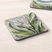 Calla Lily Mosaic Art Bier Onderzetter (Linkerzijde)