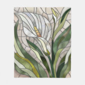 Calla Lily Mosaic Art Fleece Deken (Voorkant)