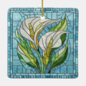 Calla Lily Mosaic Art Keramisch Ornament (Achterkant)