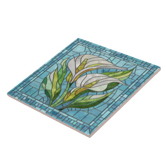 Calla Lily Mosaic Art Tegeltje (Zijkant)