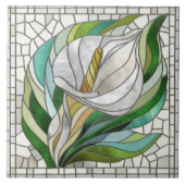 Calla Lily Mosaic Art Tegeltje (Voorkant)
