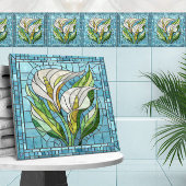 Calla Lily Mosaic Art Tegeltje