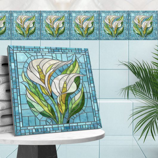 Calla Lily Mosaic Art Tegeltje