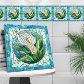 Calla Lily Mosaic Art Tegeltje