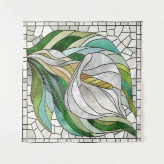 Calla Lily Mosaic Art Wandkleed (Voorkant (horizontaal))