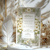 Calla Lily Moslim Bruiloft Art Nouveau Mucha Kaart