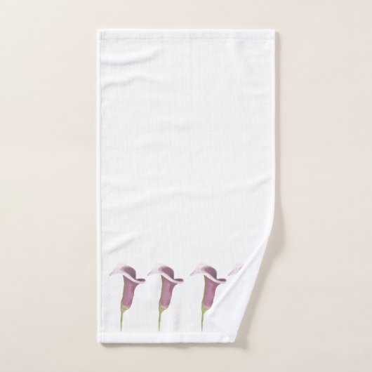 Calla Lily Nightlife Illustratin Pattern Bad Handdoek (Handdoek)