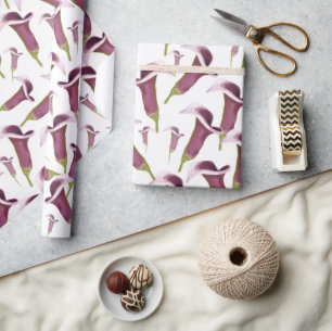 Calla Lily Nightlife Illustratin Pattern Cadeaupapier