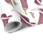 Calla Lily Nightlife Illustratin Pattern Cadeaupapier (Rol Hoek)