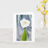 Calla Lily on Grey beroemd gemaakt door Georgia O' Kaart (Gele Bloem)