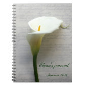 calla lily on handschrift journal notebook notitieboek (Voorkant)