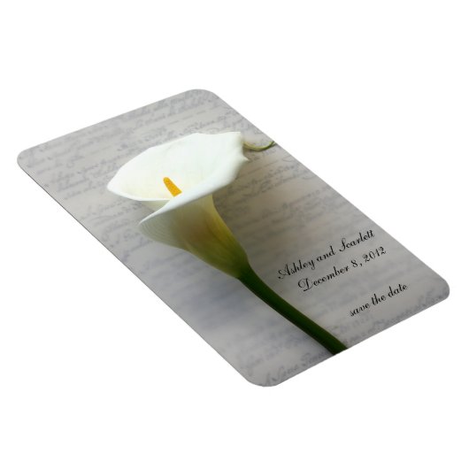 Calla Lily op handschrift flexibele magneet (Rechterzijde)