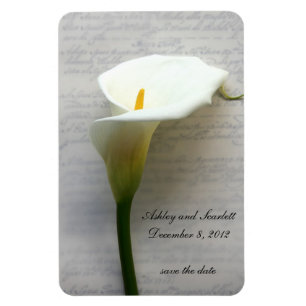 Calla Lily op handschrift flexibele magneet