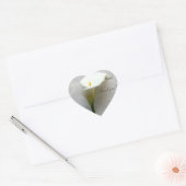 Calla lily op oud handschrift bedankt u hart sticker (Envelop)