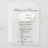 Calla lily op oud handschrift repetitief diner kaart (Voorkant)