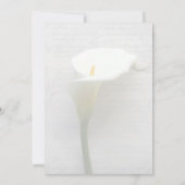 Calla lily op oud handschrift repetitief diner kaart (Achterkant)