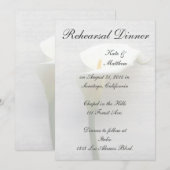 Calla lily op oud handschrift repetitief diner kaart (Voorkant / Achterkant)