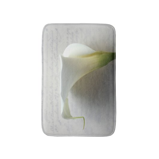 Calla lily op oud manuscript badmat (Voorkant Verticaal)