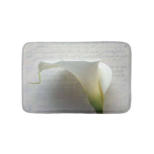 Calla lily op oud manuscript badmat (Voorkant)