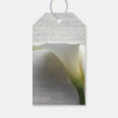 Calla lily op oud manuscript cadeaulabel (Achterkant)
