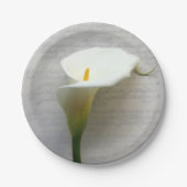 Calla lily op oud manuscript papieren bordje (Voorkant)