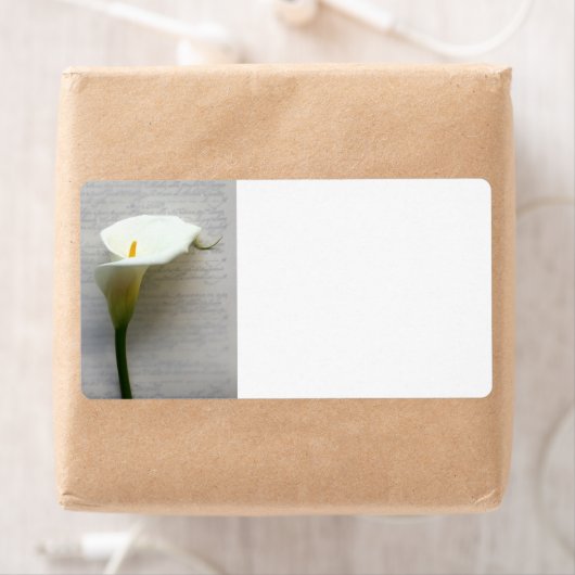 Calla Lily op oude handschrift label (Insitu)