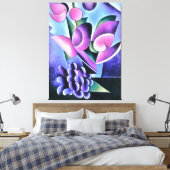 Calla Lily Paarse sensatie Abstracte kunst Canvas Afdruk (Insitu (Slaapkamer))