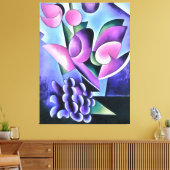 Calla Lily Paarse sensatie Abstracte kunst Canvas Afdruk (Insitu (Woonkamer))