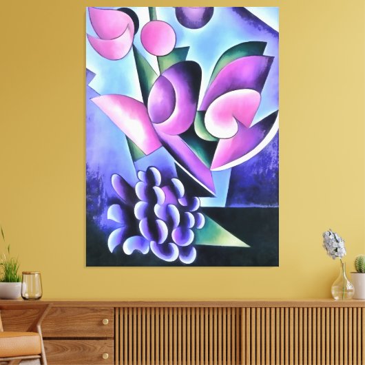 Calla Lily Paarse sensatie Abstracte kunst Canvas Afdruk (Insitu (Woonkamer))