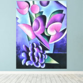 Calla Lily Paarse sensatie Abstracte kunst Canvas Afdruk (Insitu (Houten vloer))