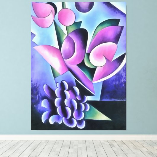 Calla Lily Paarse sensatie Abstracte kunst Canvas Afdruk (Insitu (Houten vloer))