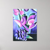 Calla Lily Paarse sensatie Abstracte kunst Canvas Afdruk (Voorkant)