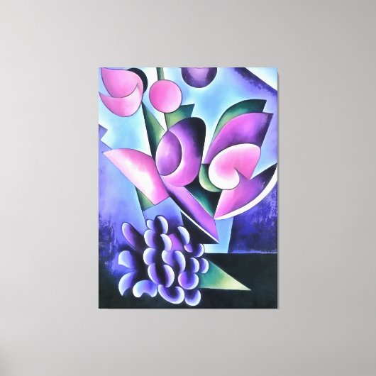 Calla Lily Paarse sensatie Abstracte kunst Canvas Afdruk (Voorkant)