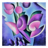 Calla Lily Paarse sensatie Abstracte kunst Perfect Poster (Voorkant)