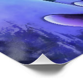 Calla Lily Paarse sensatie Abstracte kunst Perfect Poster (Hoek)