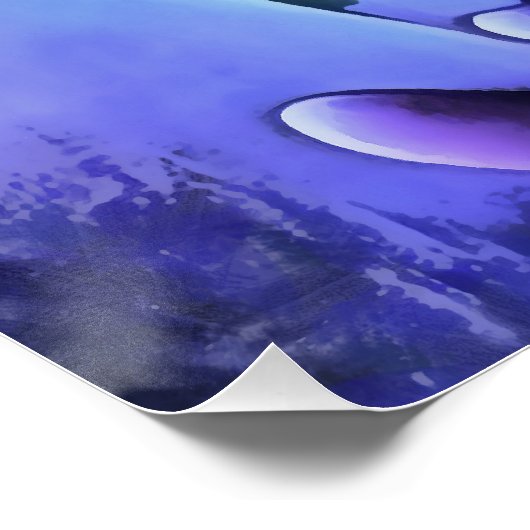 Calla Lily Paarse sensatie Abstracte kunst Perfect Poster (Hoek)