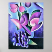 Calla Lily Paarse sensatie Abstracte kunst Poster (Voorkant)