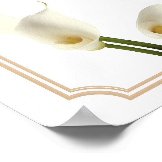 Calla Lily Pick a Seat Beide Side Wedding Sign Poster (Hoek)