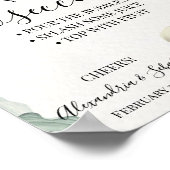 Calla Lily Pimp your Prosecco Bruiloftsborrel Bord Poster (Hoek)