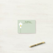 Calla Lily Post-it® Notes (Op bureau)