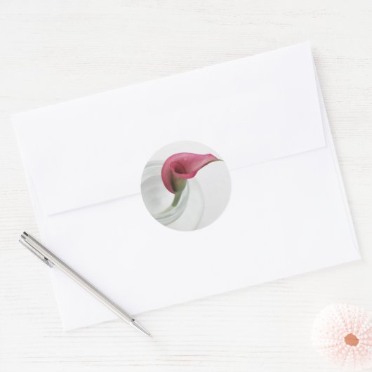 Calla Lily Ronde Sticker (Envelop)