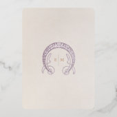 Calla Lily Roos Gold Foil Wedding Invitation Mucha Folie Uitnodiging (Achterkant)