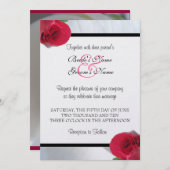 Calla Lily/Roos Wedding Invitation Kaart (Voorkant / Achterkant)