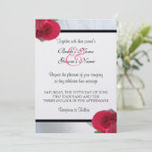 Calla Lily/Roos Wedding Invitation Kaart (Staand voorkant)