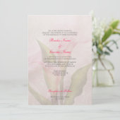 Calla Lily Roze 2 bruiloft uitnodiging (Staand voorkant)