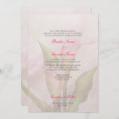 Calla Lily Roze 2 bruiloft uitnodiging (Voorkant / Achterkant)
