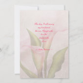 Calla Lily roze bruiloft uitnodiging (Achterkant)