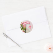 Calla Lily Roze Monogram Envelop Sticker (Envelop)