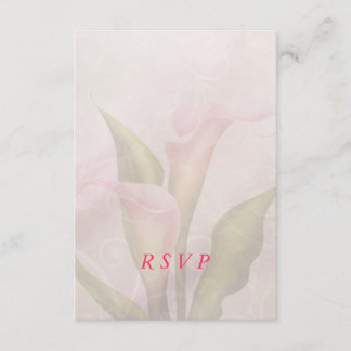 Calla Lily Roze RSVP-kaart RSVP Kaartje