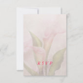 Calla Lily Roze RSVP-kaart RSVP Kaartje (Voorkant)